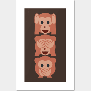 Three monkey Posters and Art